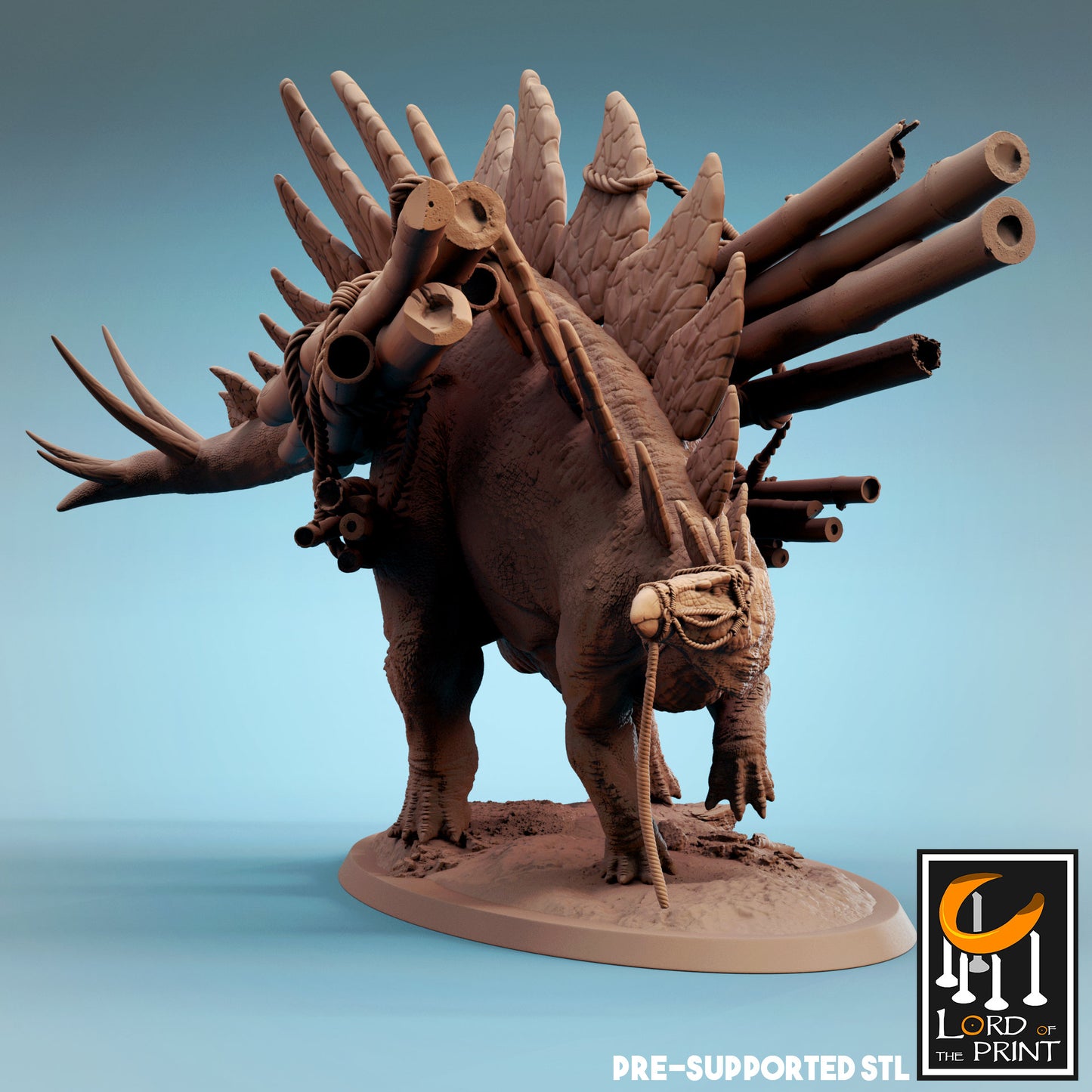 Stegosaurus Painted Model - Lord of the Print Miniature | Dungeons & Dragons | Pathfinder | Tabletop