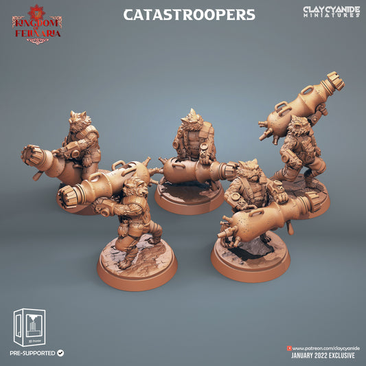 Catastroopers Bundle - Clay Cyanide Printed Miniature | Dungeons & Dragons | Pathfinder | Tabletop