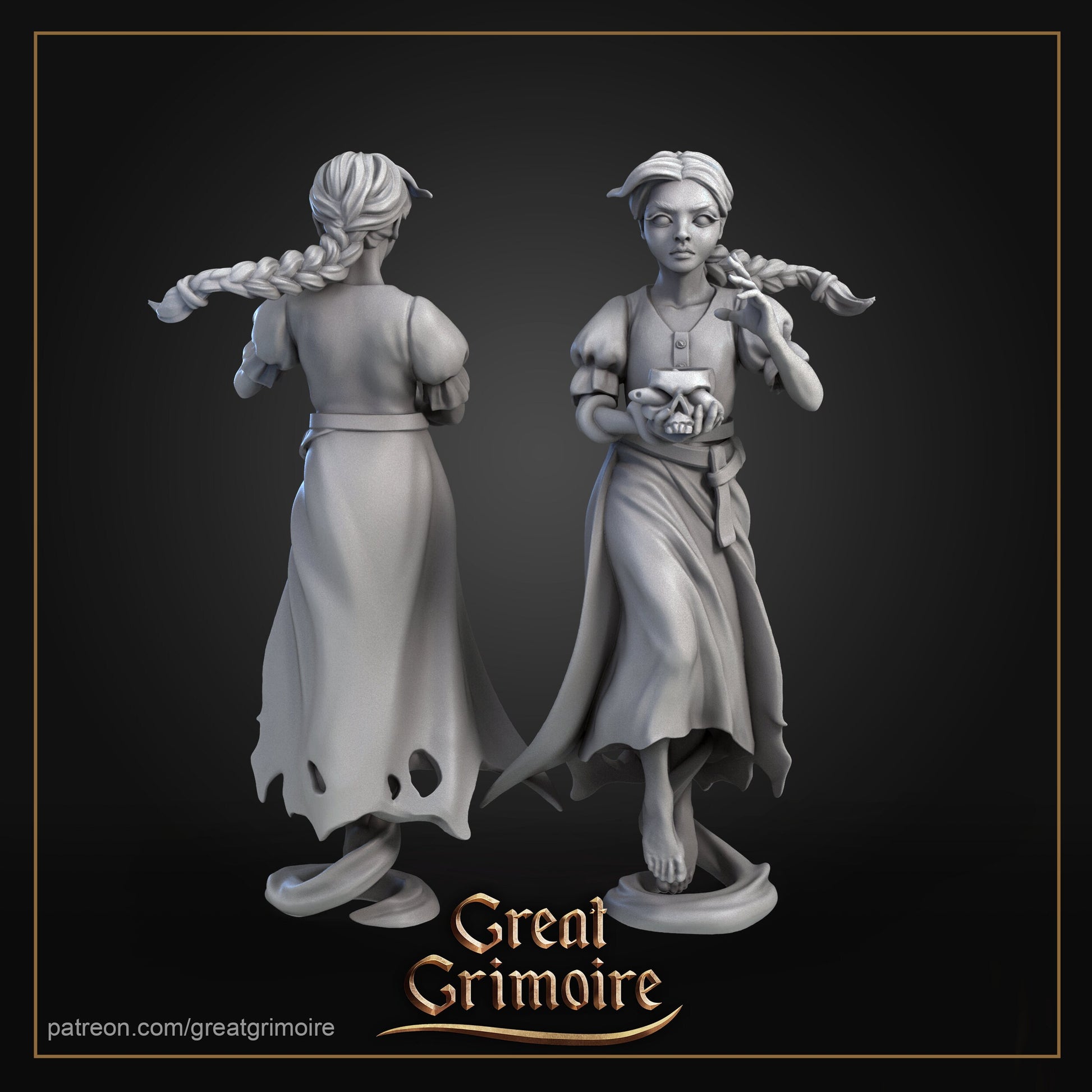 Mildred - Great Grimoire Printed Miniature | Dungeons & Dragons | Pathfinder | Tabletop