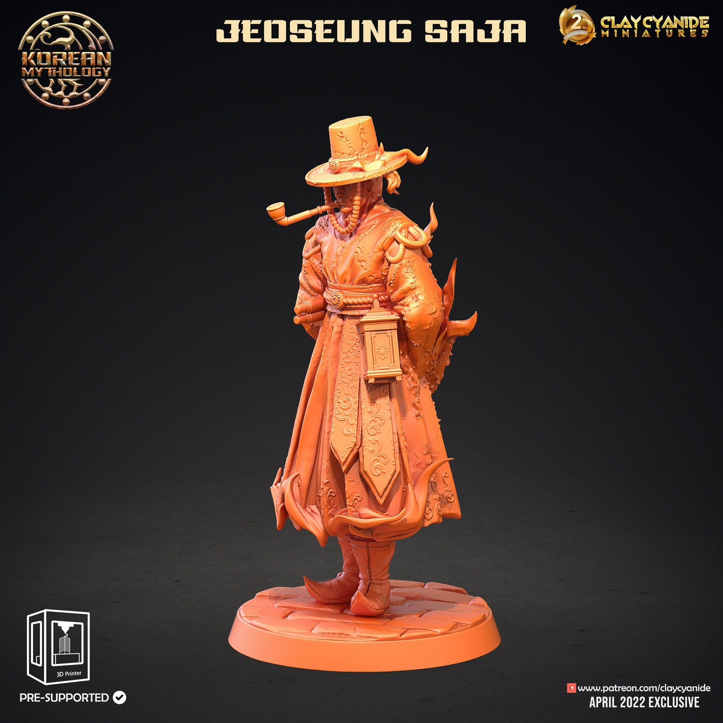 Jeoseung Saja - Clay Cyanide Printed Miniature | Dungeons & Dragons | Pathfinder | Tabletop