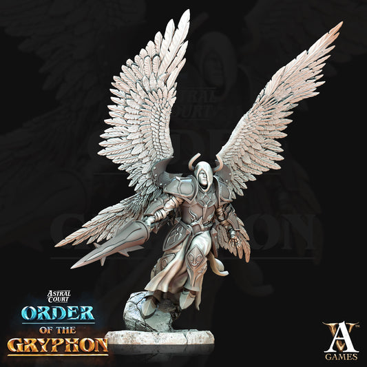 Justiciar Angel, Male - Archvillain Games Printed Miniature | Dungeons & Dragons | Pathfinder | Tabletop