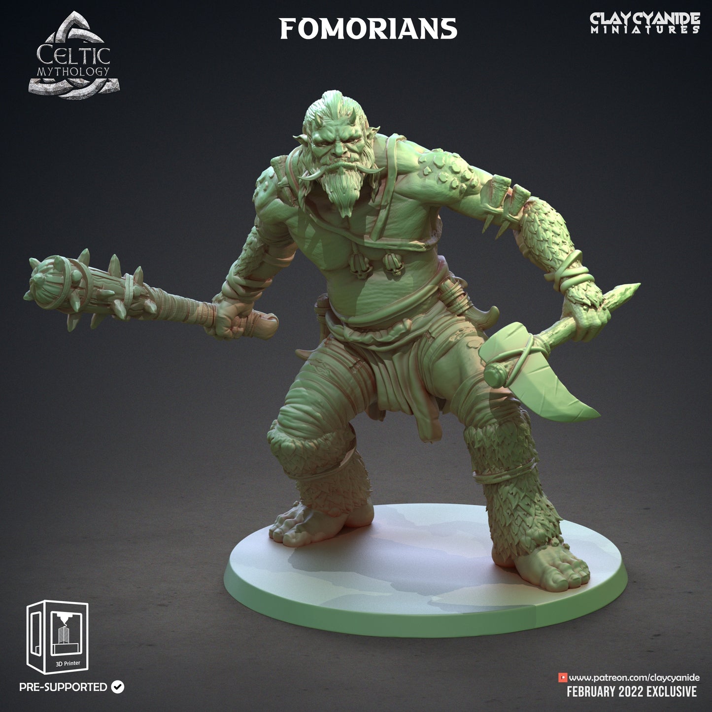 Fomorians Bundle - Clay Cyanide Printed Miniature | Dungeons & Dragons | Pathfinder | Tabletop