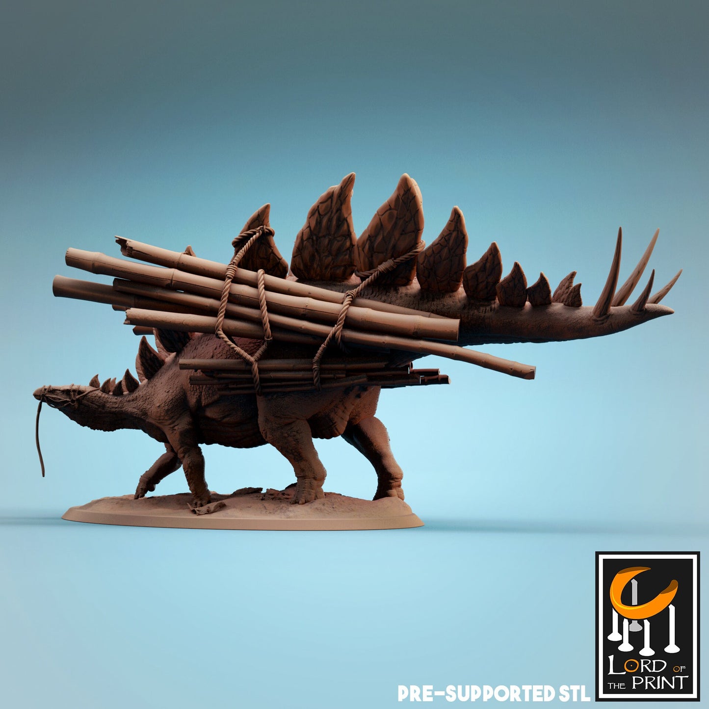 Stegosaurus Painted Model - Lord of the Print Miniature | Dungeons & Dragons | Pathfinder | Tabletop