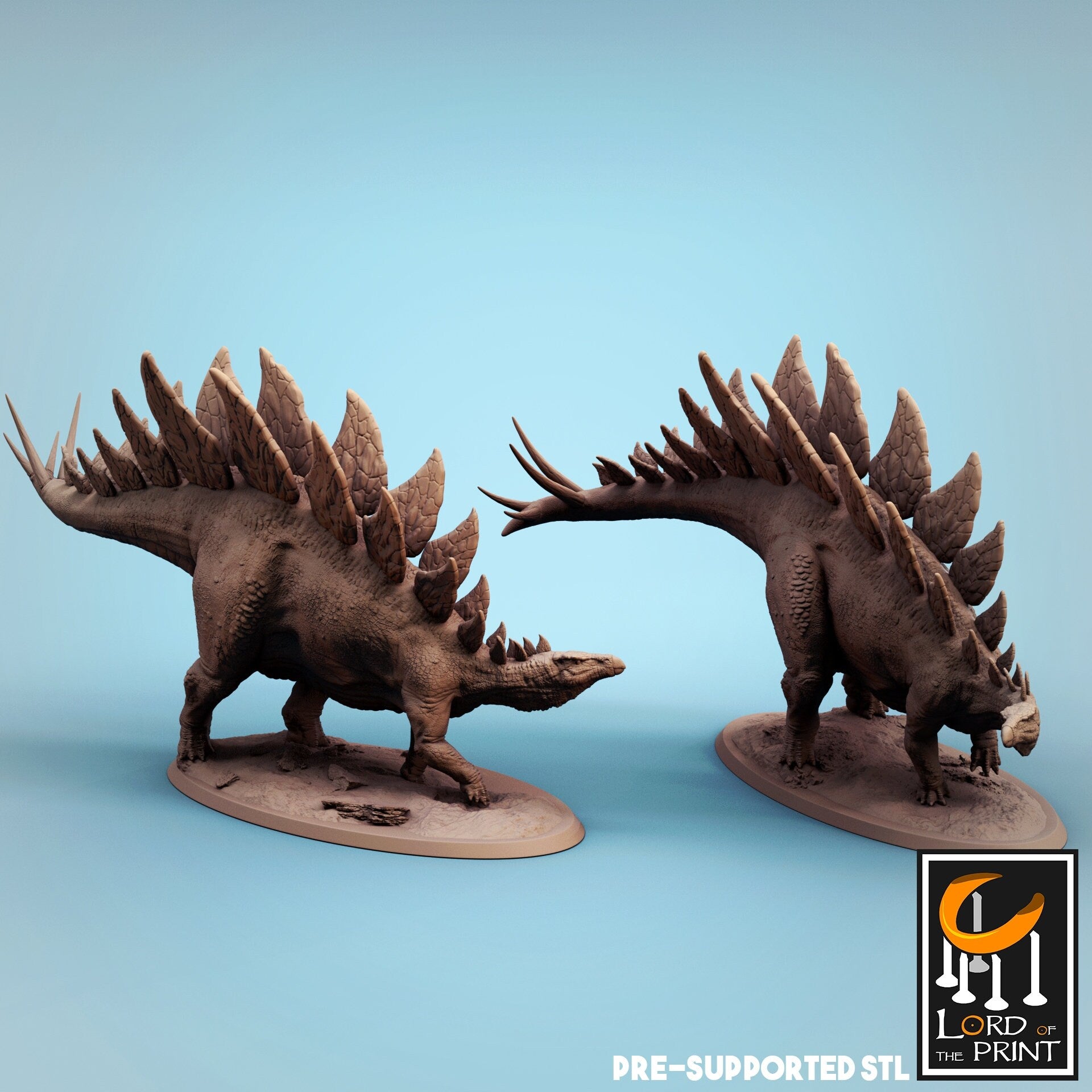 Stegosaurus Painted Model - Lord of the Print Miniature | Dungeons & Dragons | Pathfinder | Tabletop