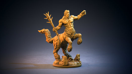 One-Eyed Centaur - Clay Cyanide Printed Miniature | Dungeons & Dragons | Pathfinder | Tabletop