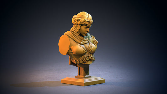 Scheherazade Bust - Clay Cyanide Printed Miniature | Dungeons & Dragons | Pathfinder | Tabletop