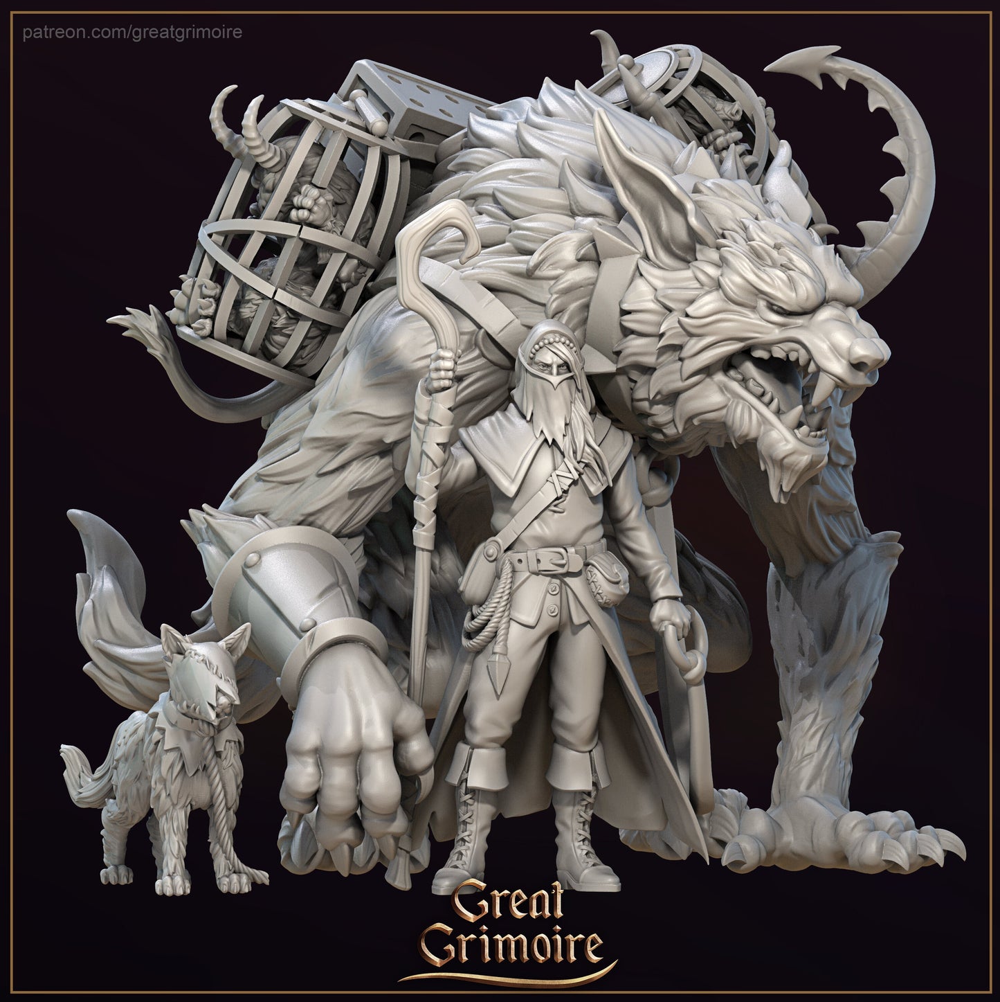 Beast Merchant - Great Grimoire Printed Miniature | Dungeons & Dragons | Pathfinder | Tabletop