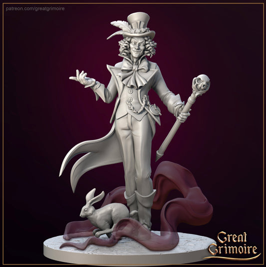 Mad Hatter - Great Grimoire Printed Miniature | Dungeons & Dragons | Pathfinder | Tabletop