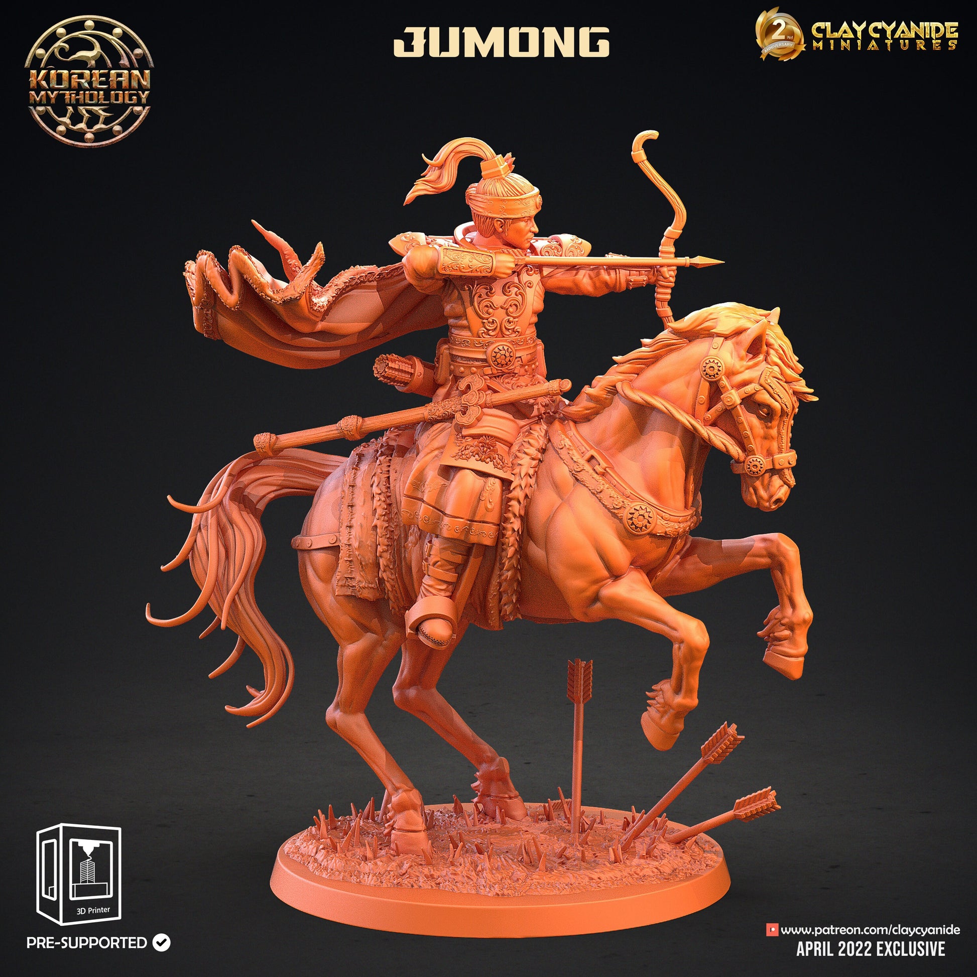 Jumong - Clay Cyanide Printed Miniature | Dungeons & Dragons | Pathfinder | Tabletop