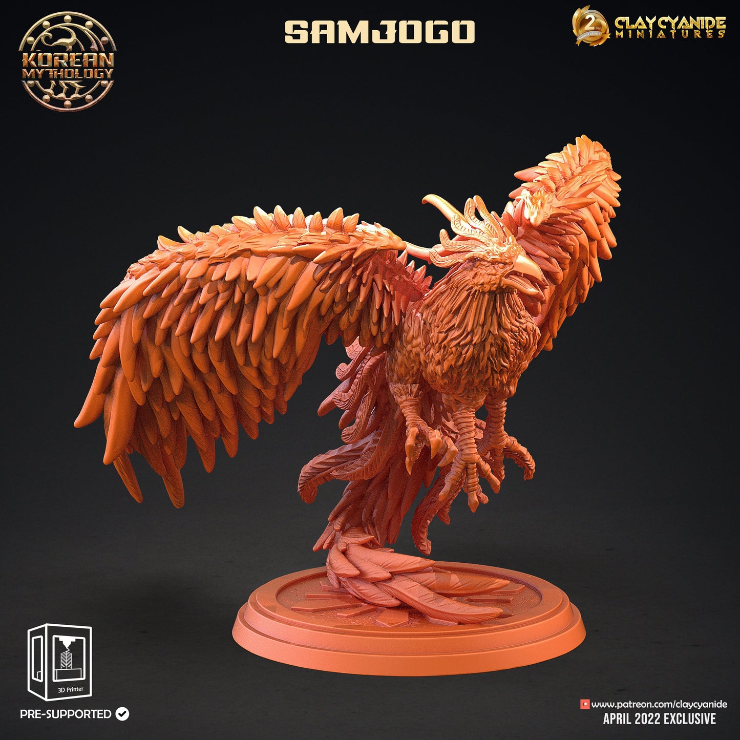 Samjogo - Clay Cyanide Printed Miniature | Dungeons & Dragons | Pathfinder | Tabletop