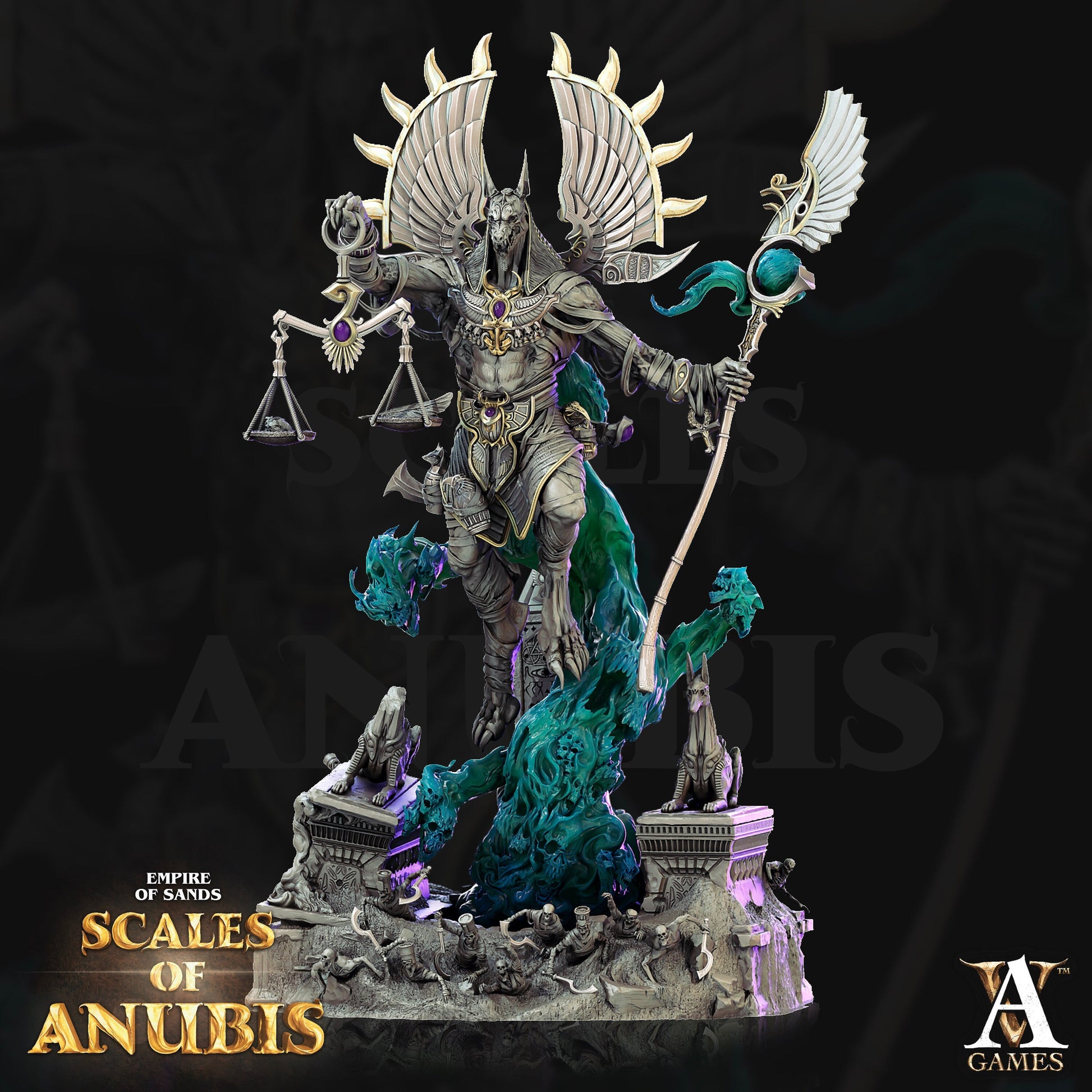 Anubis - Archvillain Games Printed Miniature | Dungeons & Dragons | Pathfinder | Tabletop