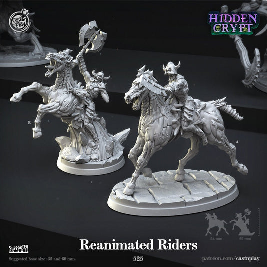 Reanimated Rider - Cast n Play Printed Miniature | Dungeons & Dragons | Pathfinder | Tabletop