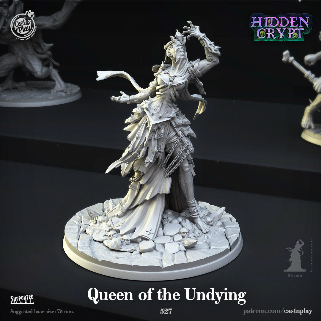 Queen of the Undying Painted Model - Cast n Play Printed Miniature | Dungeons & Dragons | Pathfinder | Tabletop