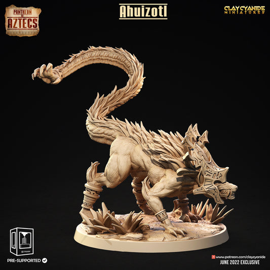 Ahuizotl - Clay Cyanide Printed Miniature | Dungeons & Dragons | Pathfinder | Tabletop