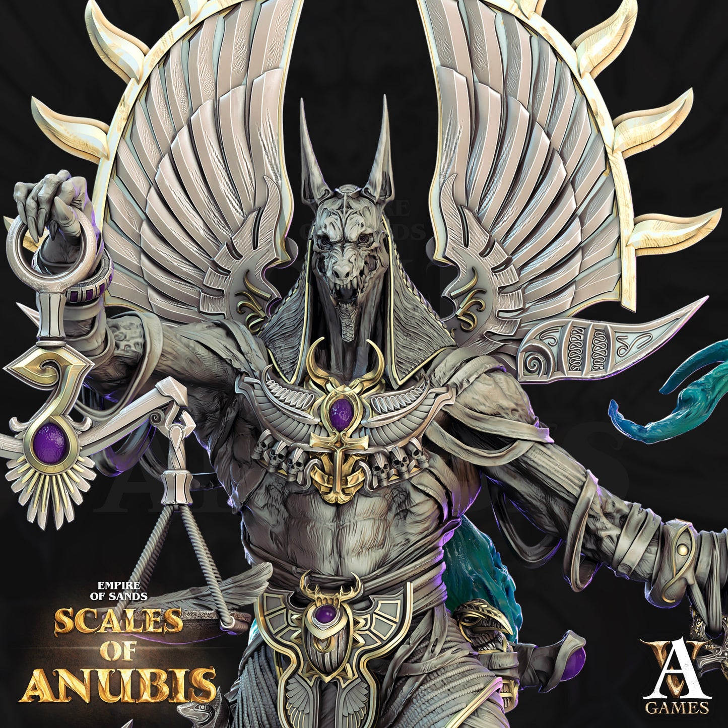 Anubis - Archvillain Games Printed Miniature | Dungeons & Dragons | Pathfinder | Tabletop