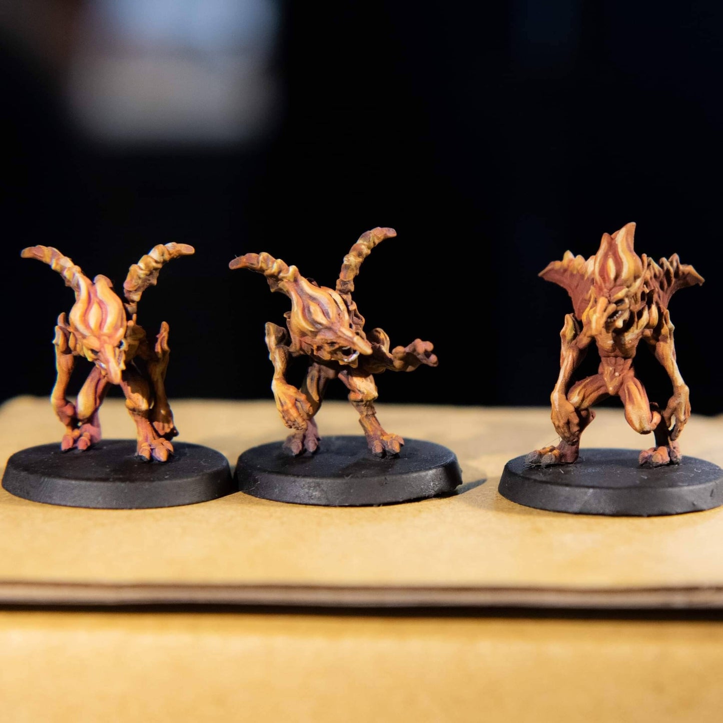 Fire Mephits - 3 Duncan Shadow Printed Miniatures | Dungeons & Dragons | Pathfinder | Tabletop