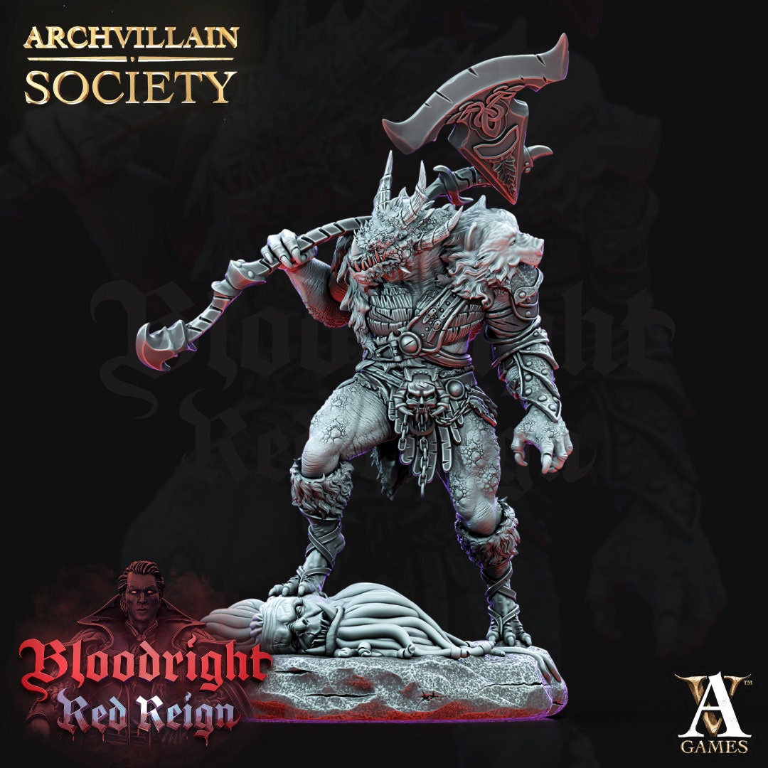 Draqul, Dragonborn Barbarian - Archvillain Games Printed Miniature | Dungeons & Dragons | Pathfinder | Tabletop