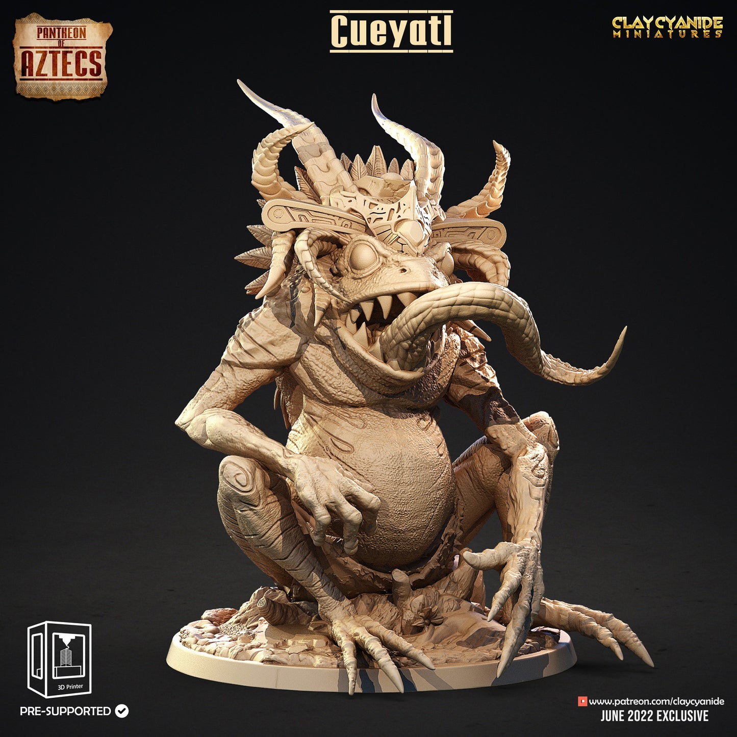 Cueyatl Bundle - Clay Cyanide Printed Miniature | Dungeons & Dragons | Pathfinder | Tabletop