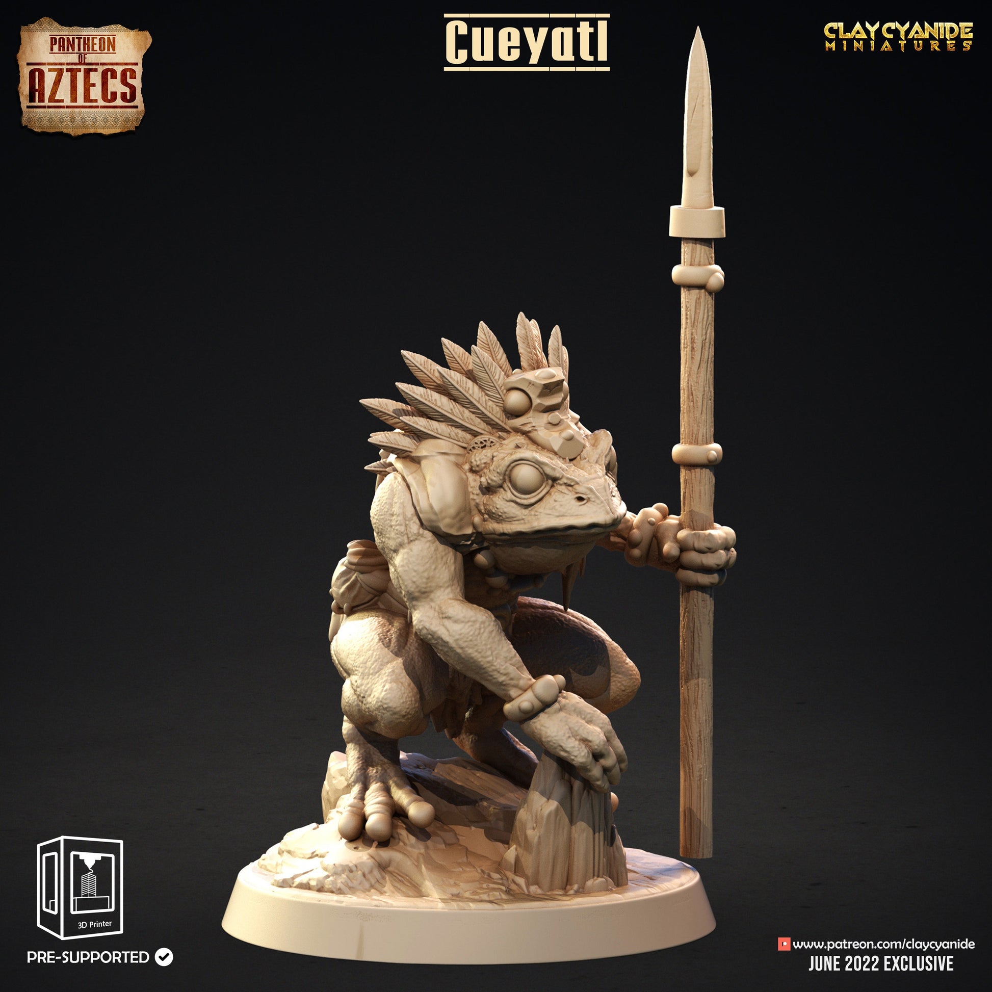 Cueyatl Bundle - Clay Cyanide Printed Miniature | Dungeons & Dragons | Pathfinder | Tabletop