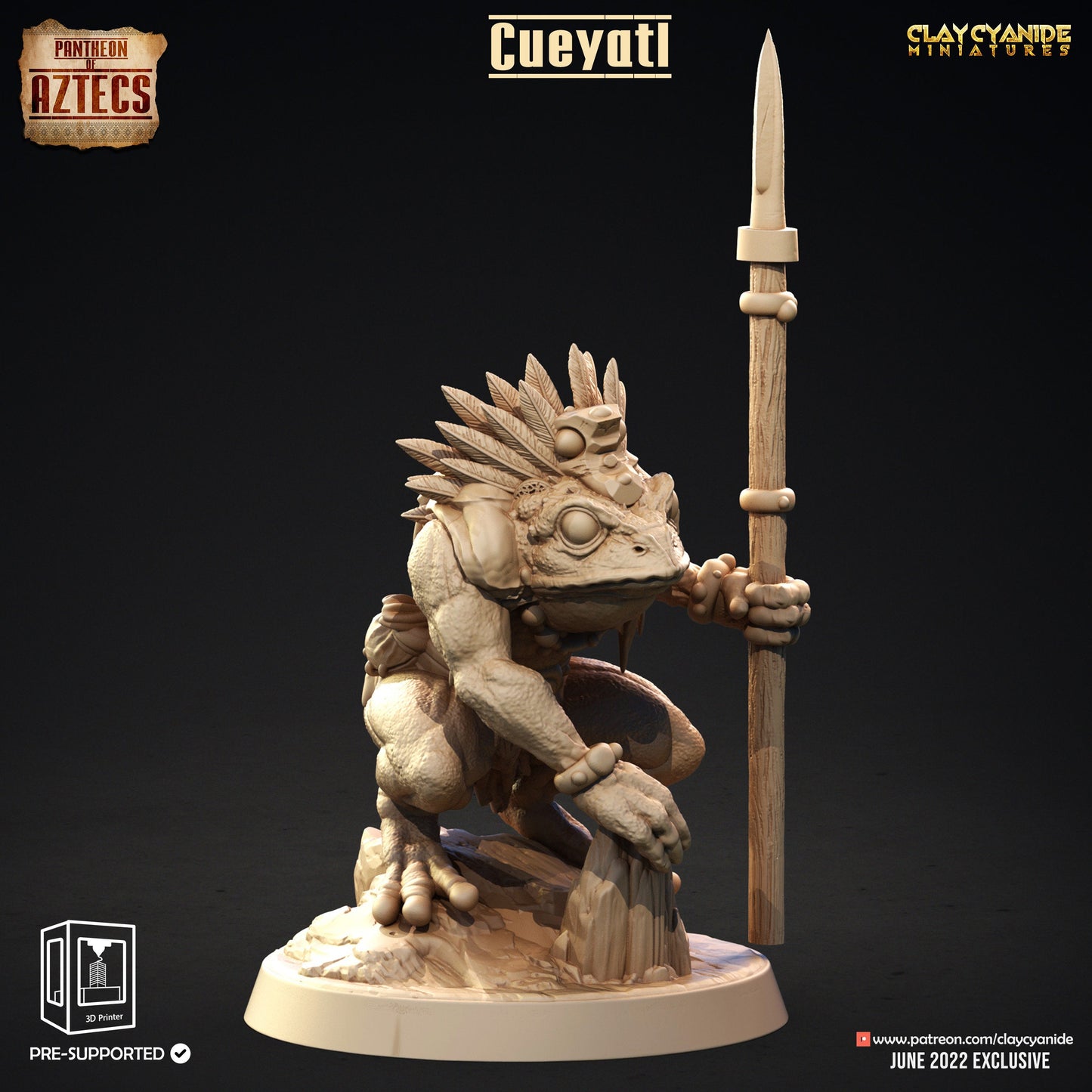 Cueyatl Bundle Painted - Clay Cyanide Printed Miniature | Dungeons & Dragons | Pathfinder | Tabletop