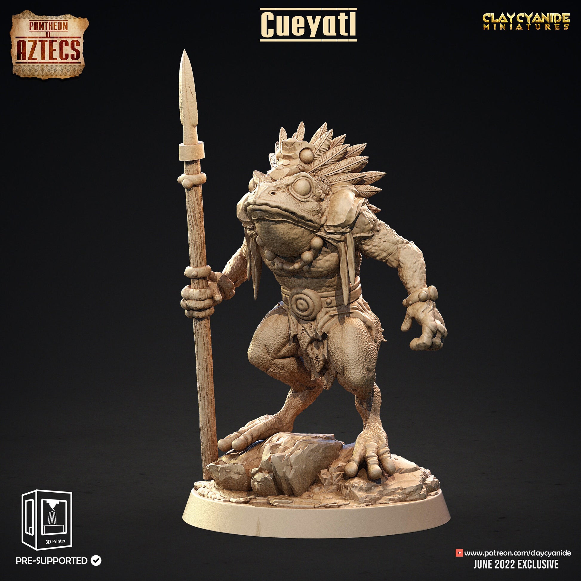 Cueyatl Bundle - Clay Cyanide Printed Miniature | Dungeons & Dragons | Pathfinder | Tabletop