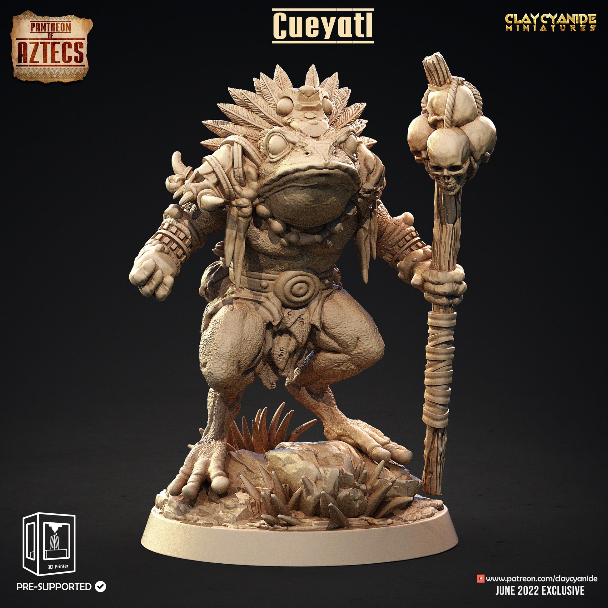 Cueyatl Bundle - Clay Cyanide Printed Miniature | Dungeons & Dragons | Pathfinder | Tabletop