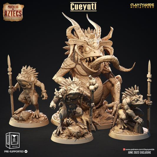 Cueyatl Bundle - Clay Cyanide Printed Miniature | Dungeons & Dragons | Pathfinder | Tabletop