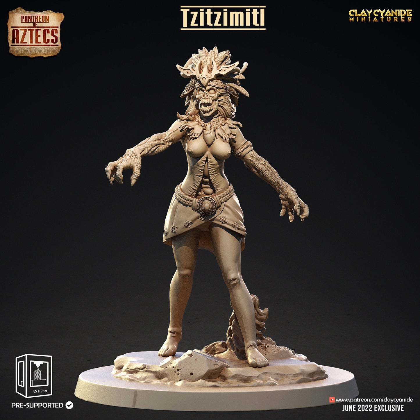 Tzitzimitl Bundle - Clay Cyanide Printed Miniature | Dungeons & Dragons | Pathfinder | Tabletop