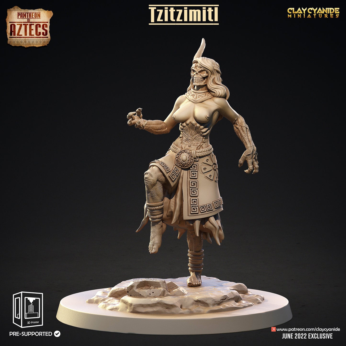 Tzitzimitl Bundle - Clay Cyanide Printed Miniature | Dungeons & Dragons | Pathfinder | Tabletop