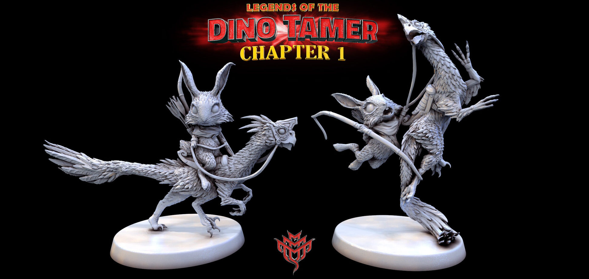 Dani Surepaw and Hoppy Painted Model - Mini Monster Mayhem Printed Miniature | Dungeons & Dragons | Pathfinder | Tabletop