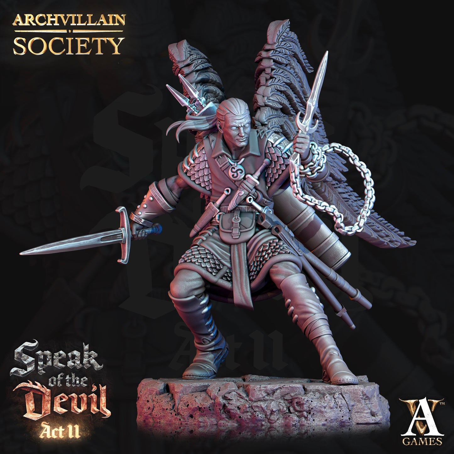 Nyrwant Brightstar, Celestial Bountyhunter- Archvillain Games Printed Miniature | Dungeons & Dragons | Pathfinder | Tabletop