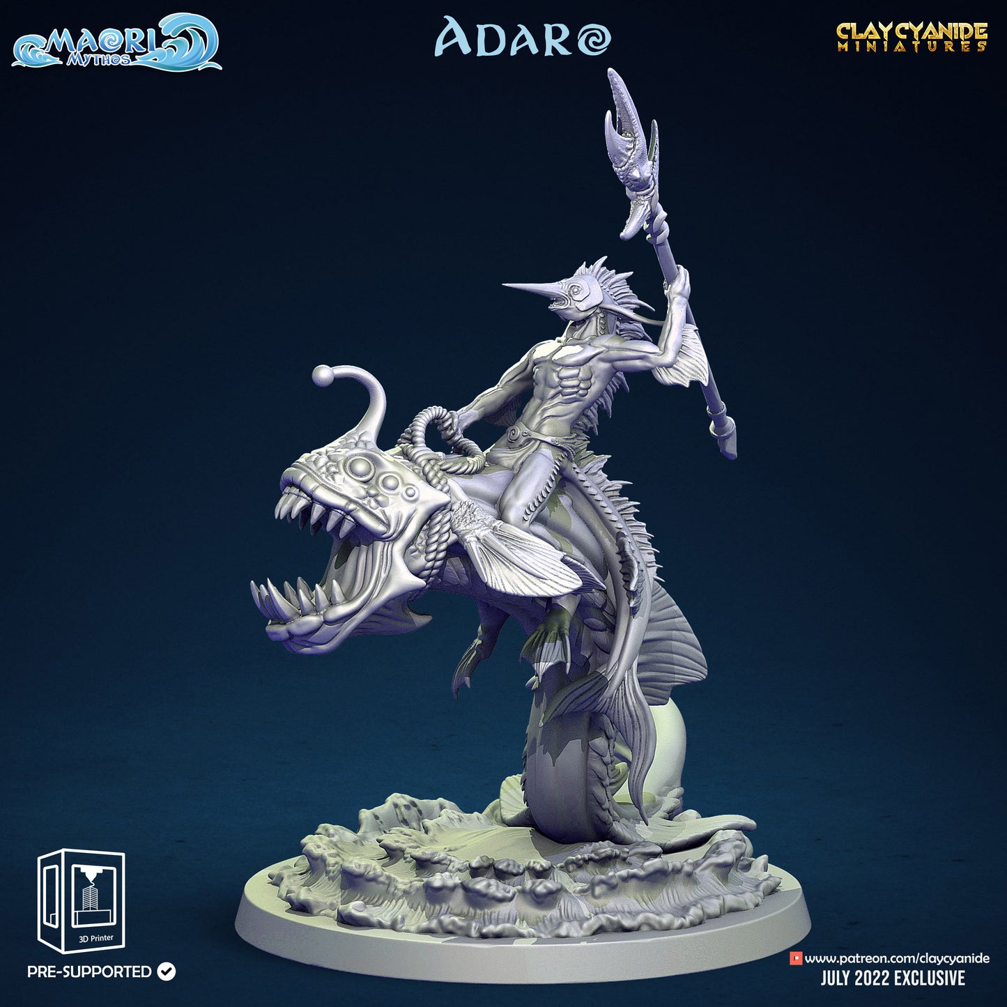 Adaro - Clay Cyanide Printed Model | Dungeons & Dragons | Pathfinder | Tabletop