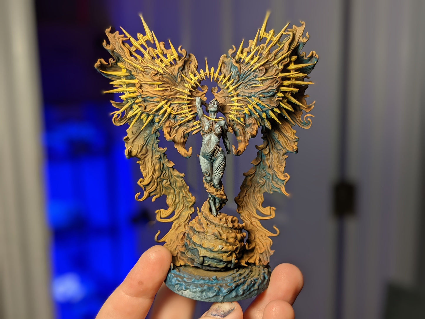 Angel, Solar Eclipsed Celestial - Mini Monster Mayhem Printed Miniature | Dungeons & Dragons | Pathfinder | Tabletop