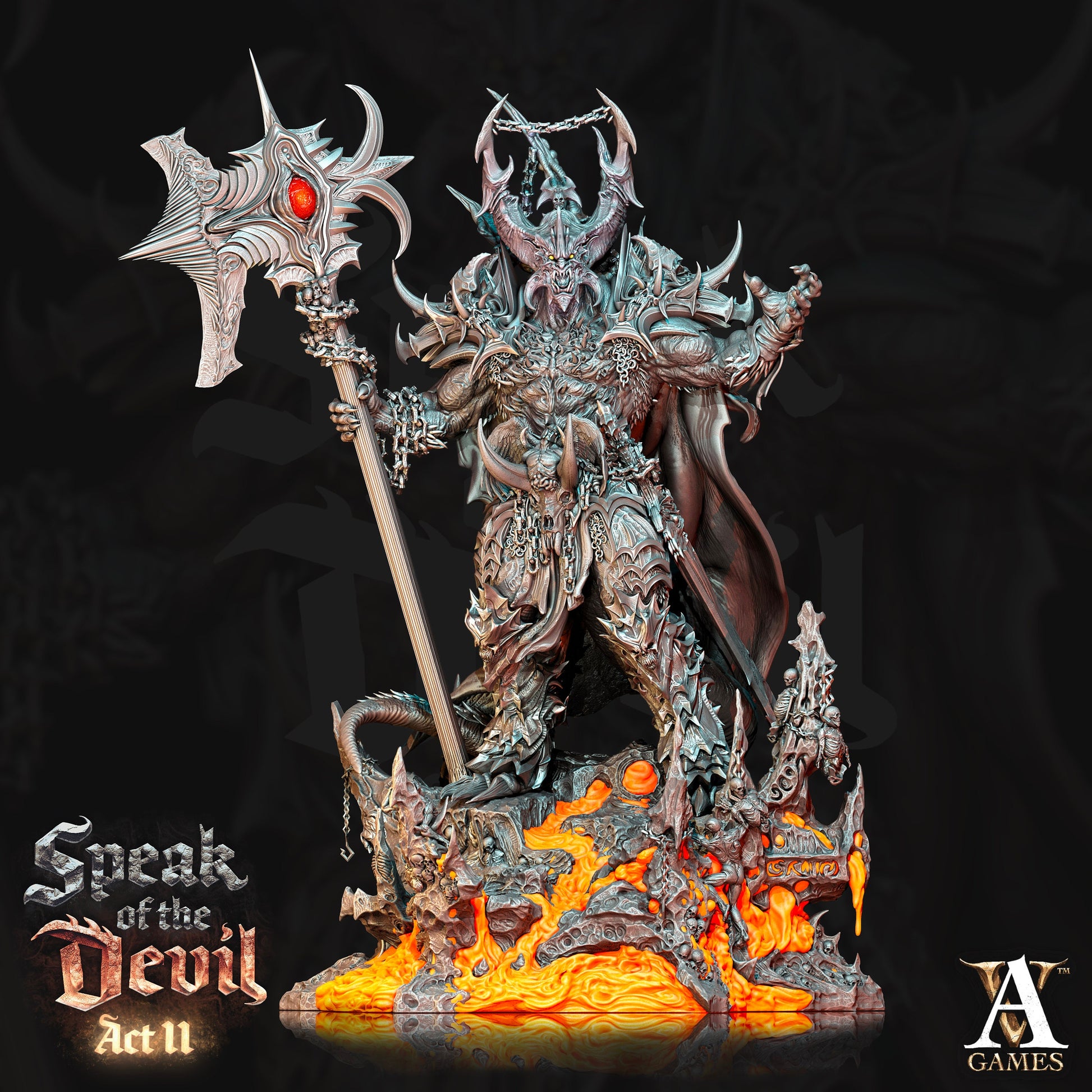 Astaroth, Archdevil of Wrath - Archvillain Games Printed Miniature | Dungeons & Dragons | Pathfinder | Tabletop