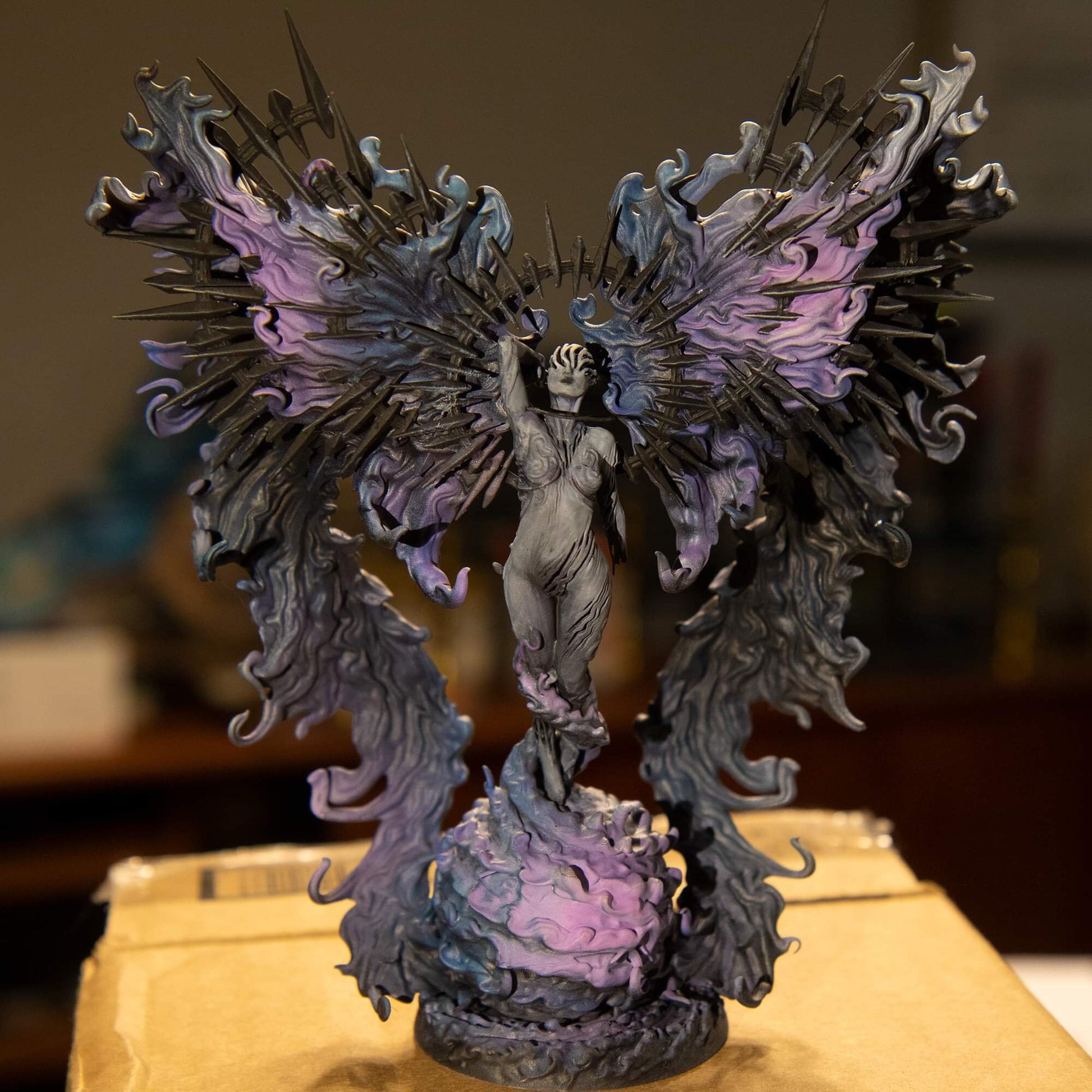 Angel, Solar Eclipsed Celestial - Mini Monster Mayhem Printed Miniature | Dungeons & Dragons | Pathfinder | Tabletop