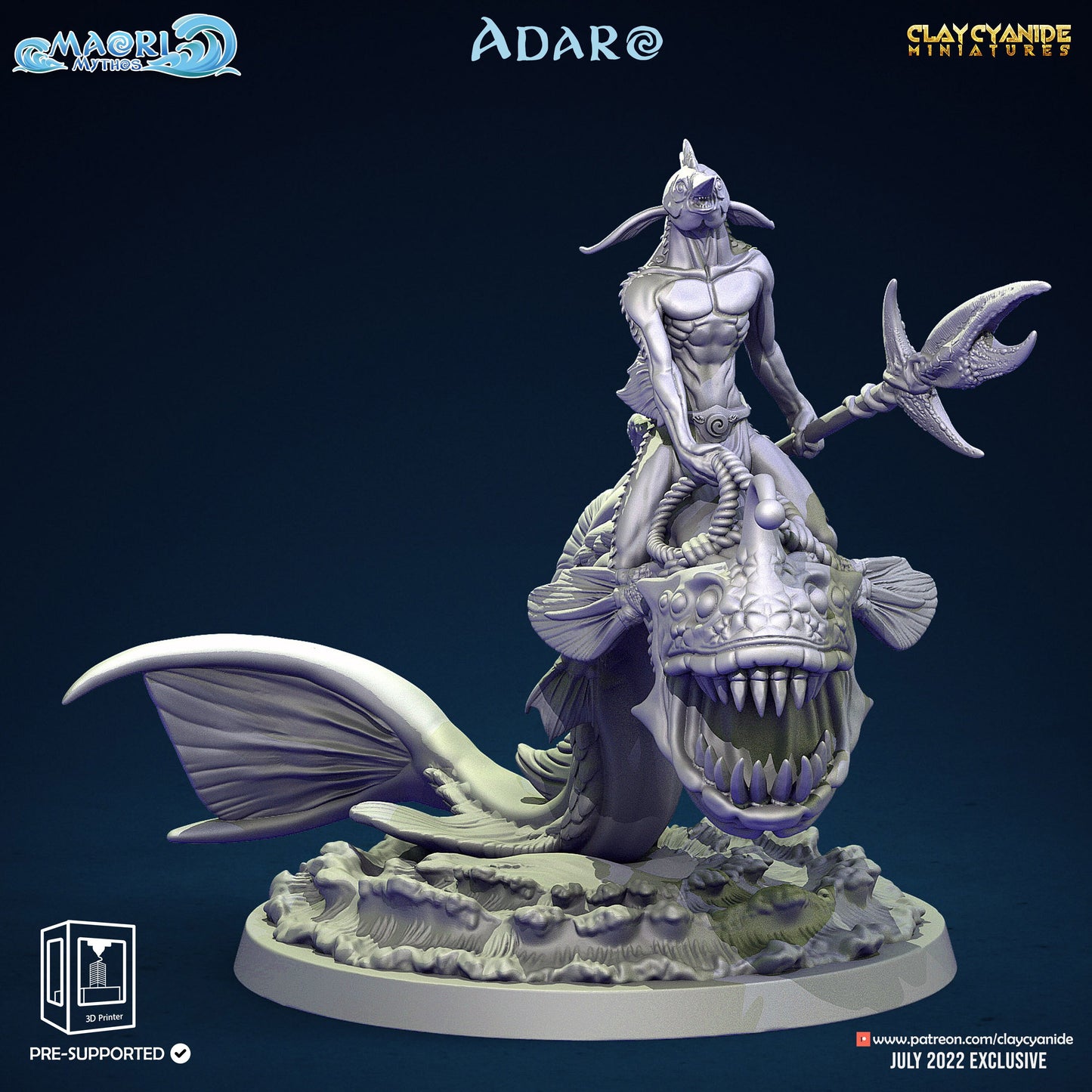 Adaro - Clay Cyanide Printed Model | Dungeons & Dragons | Pathfinder | Tabletop