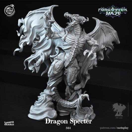 Dragon Specter - Cast n Play Printed Miniature | Dungeons & Dragons | Pathfinder | Tabletop
