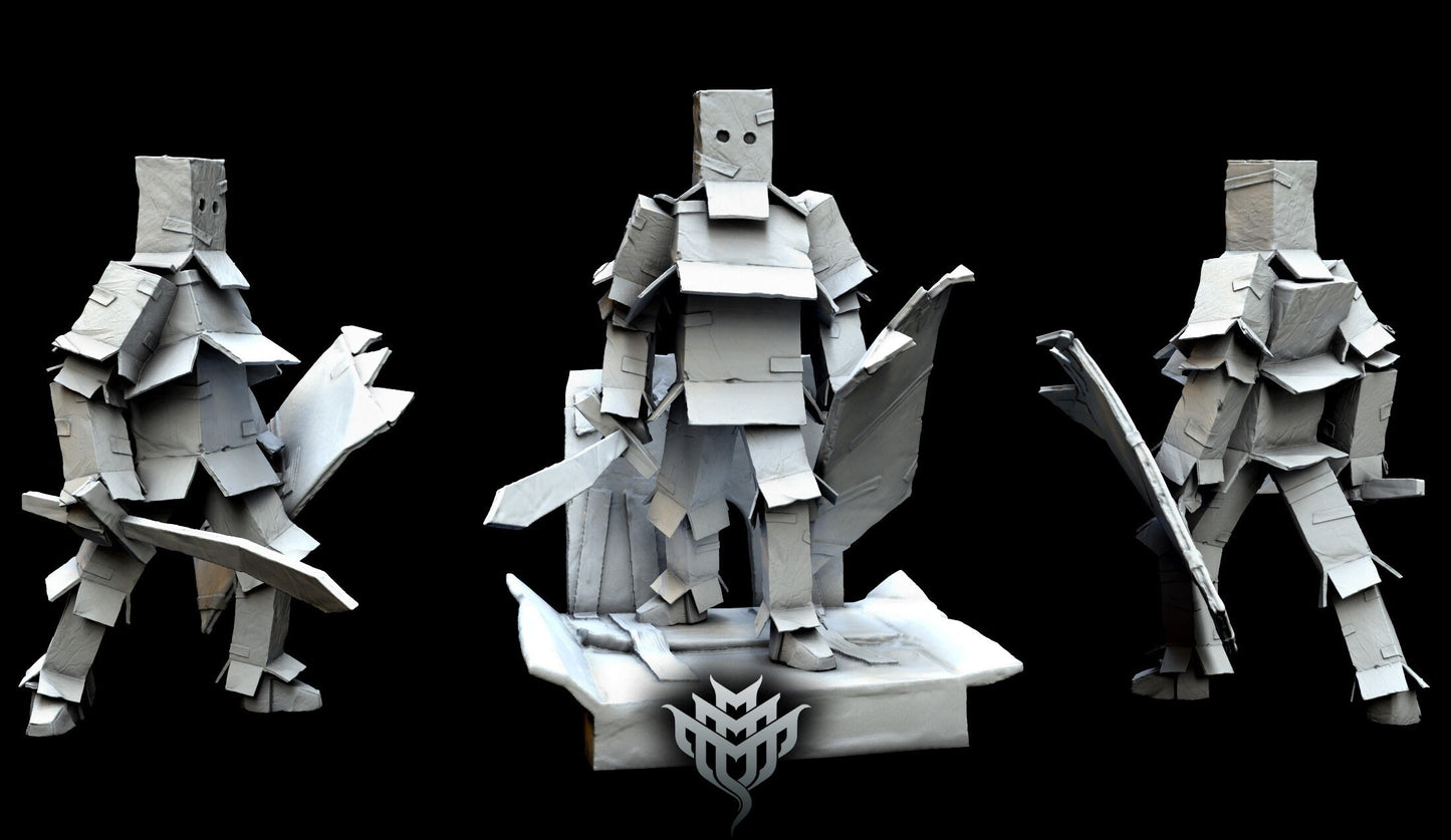 Cardboard Chevalier - Mini Monster Mayhem Printed Miniature | Dungeons & Dragons | Pathfinder | Tabletop
