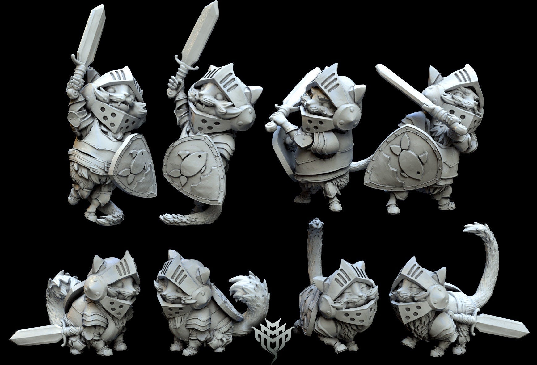 Pointy Eared Mercenary - Mini Monster Mayhem Printed Miniature | Dungeons & Dragons | Pathfinder | Tabletop