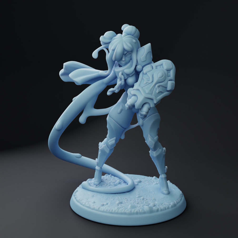 Jam, Slime Fighter - Twin Goddess Minis | Dungeons & Dragons | Pathfinder | Tabletop