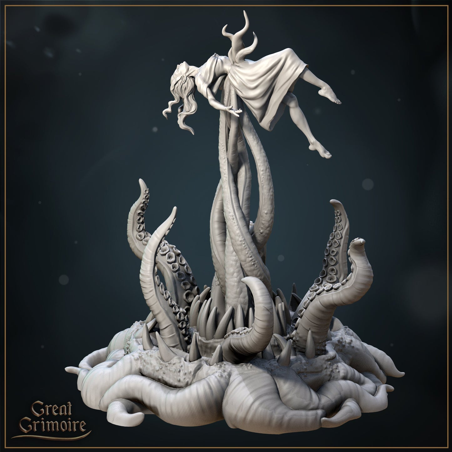 Sacrifice to the Ocean 140mm wide (213%) - Great Grimoire Printed Miniature | Dungeons & Dragons | Pathfinder | Tabletop