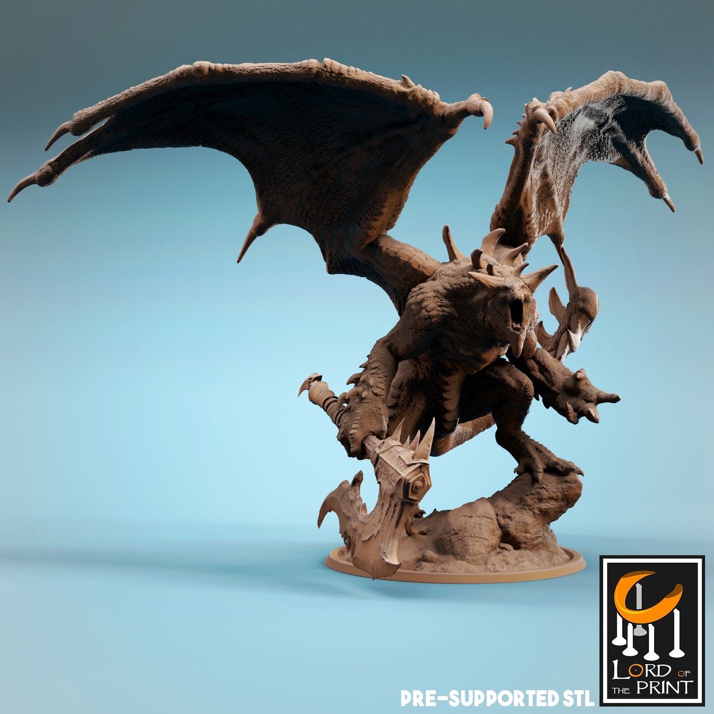 Infernus Dragon - Lord of the Print Miniature | Dungeons & Dragons | Pathfinder | Tabletop