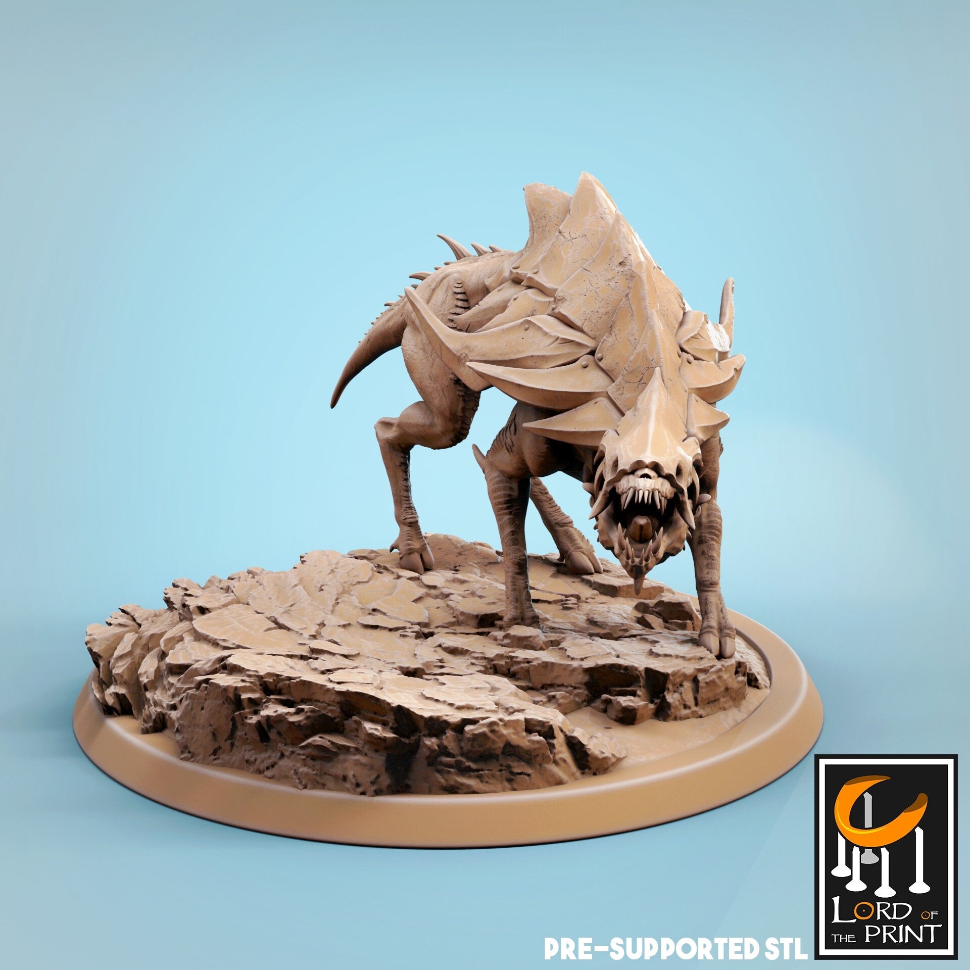 Infernum Dog - Lord of the Print Miniature | Dungeons & Dragons | Pathfinder | Tabletop