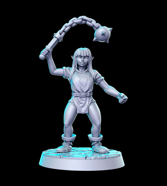 Female Goblin Warrior - RN Estudio Printed Miniature | Dungeons & Dragons | Pathfinder | Tabletop