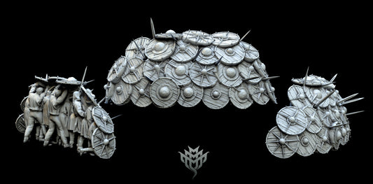 Shield Wall - Mini Monster Mayhem Printed Miniature | Dungeons & Dragons | Pathfinder | Tabletop