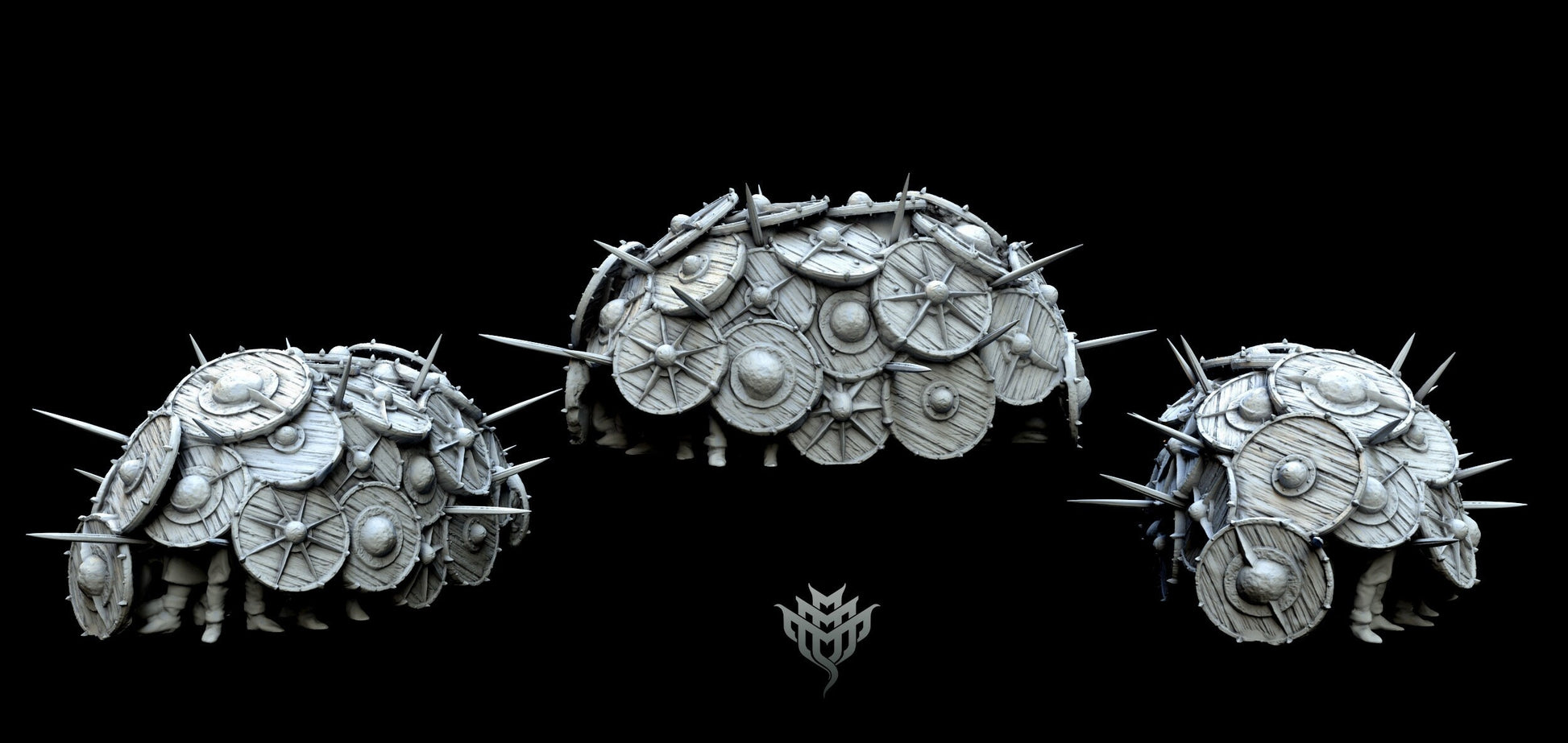 Shield Wall - Mini Monster Mayhem Printed Miniature | Dungeons & Dragons | Pathfinder | Tabletop