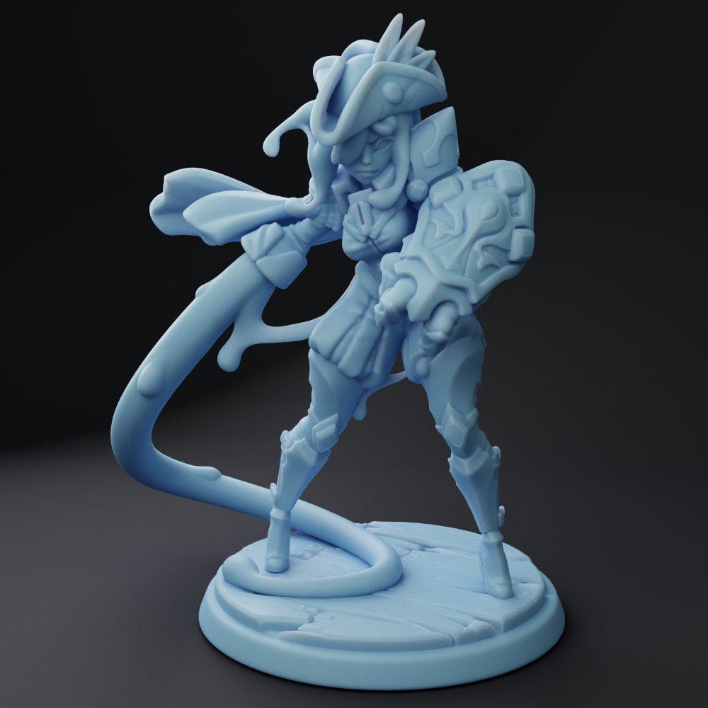 Jam, Slime Girl Space Captain - Twin Goddess Minis | Dungeons & Dragons | Pathfinder | Tabletop