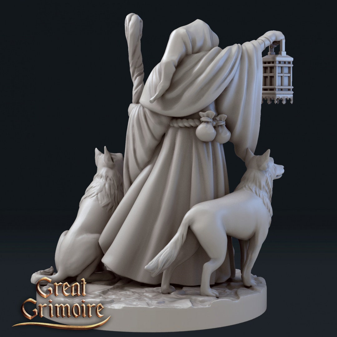 The Hermit Painted Model - Great Grimoire Printed Miniature | Dungeons & Dragons | Pathfinder | Tabletop