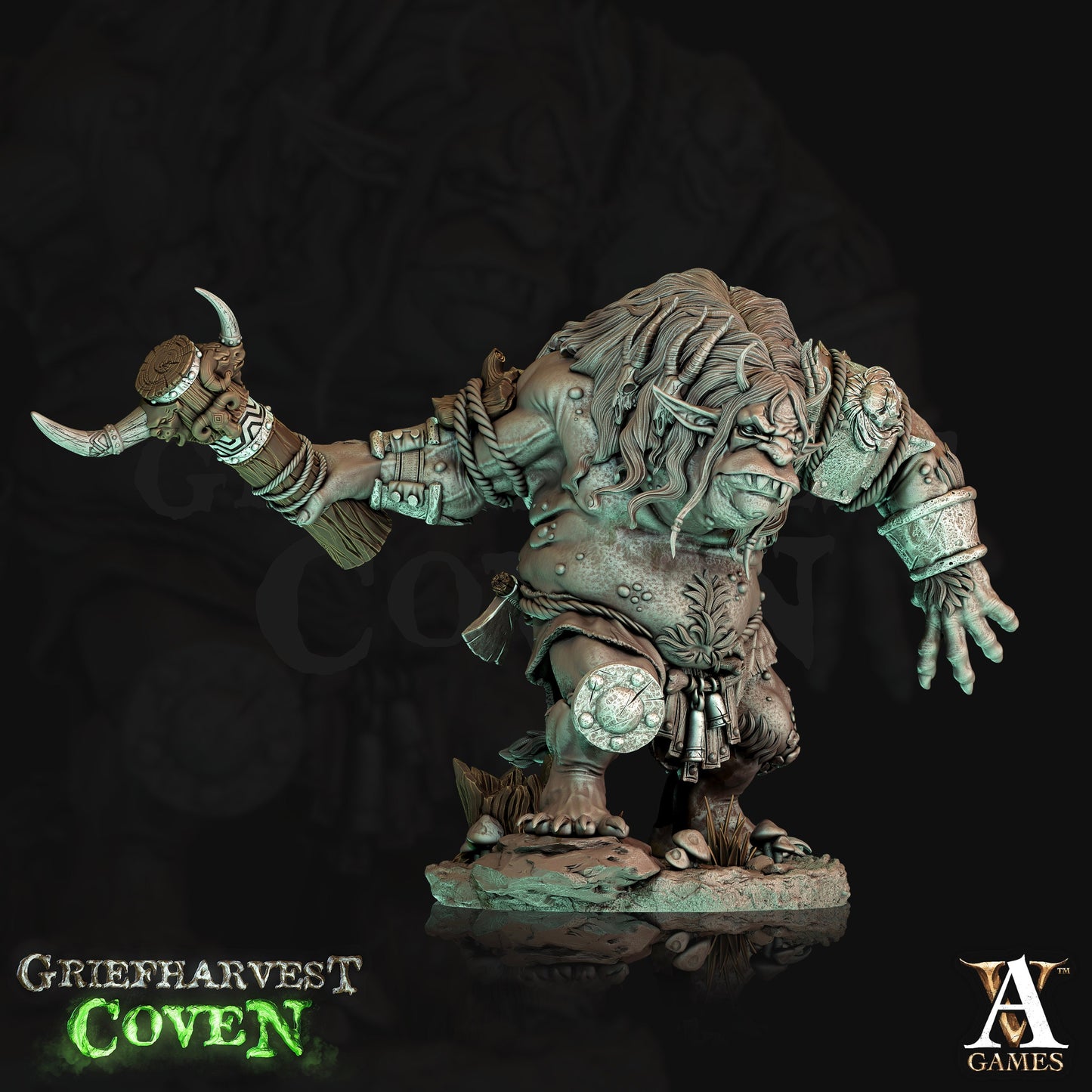 Bog Troll - Archvillain Games Printed Miniatures | Dungeons & Dragons | Pathfinder | Tabletop