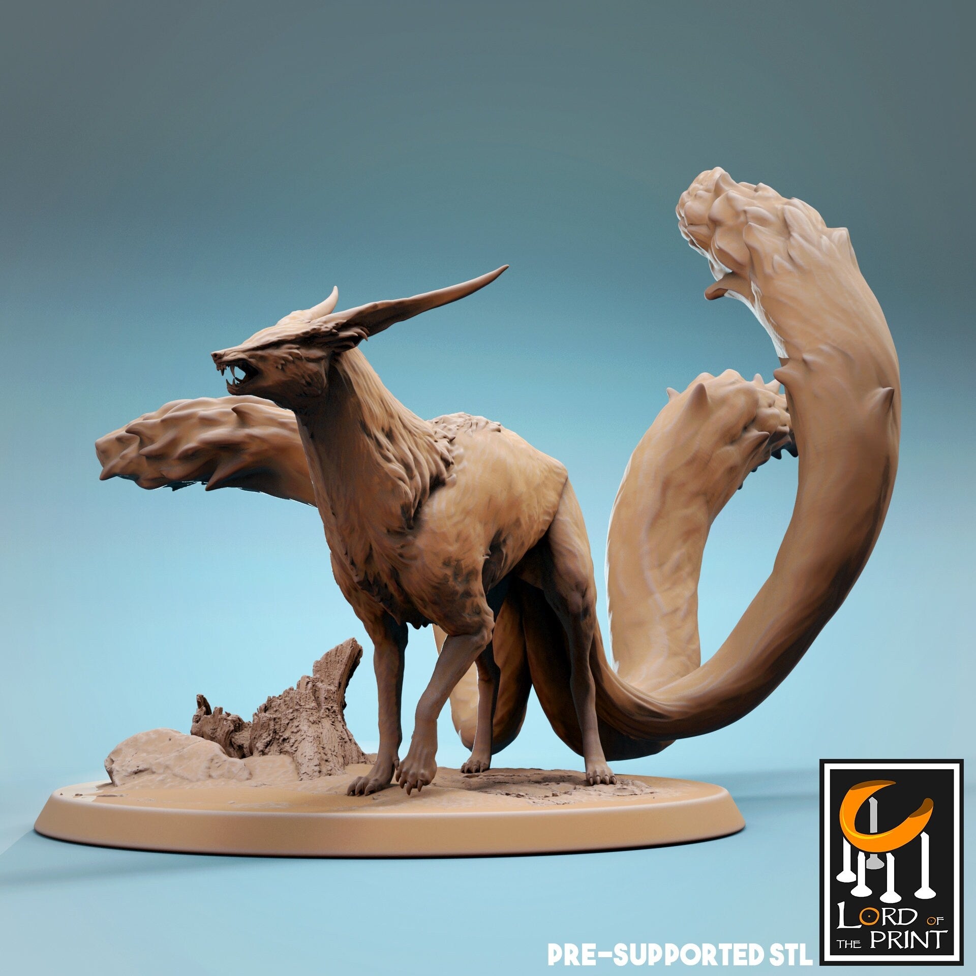 Kitsune - Lord of the Print Miniature | Dungeons & Dragons | Pathfinder | Tabletop